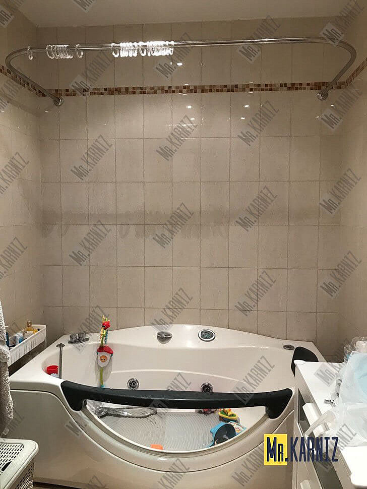 Карниз для ванны Bellrado Сенатор П-образный 189х109 Усиленный 20 мм MrKARNIZ фото 6