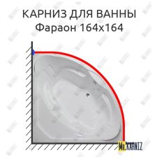 Карниз для ванны Bellrado Фараон 164х164 Усиленный 20 мм MrKARNIZ