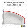 Карниз для ванны Cersanit Sicilia 150х100 Усиленный 20 мм MrKARNIZ фото 1